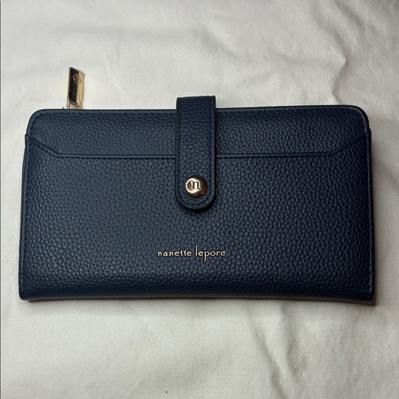 Nanette Lepore Handbags - Nanette Lepore Midnight Blue Snap and Go Wallet